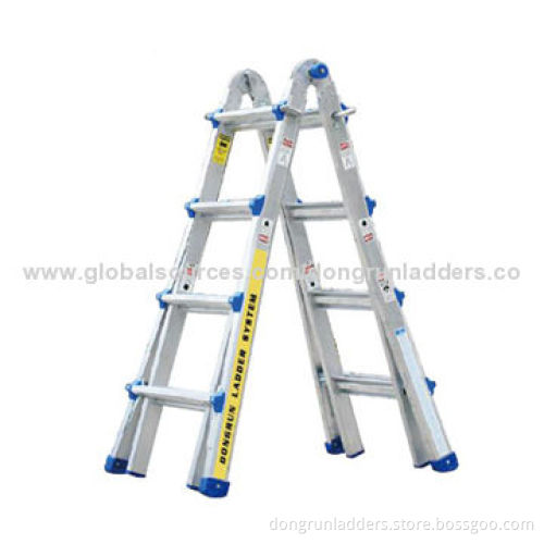 Aluminum Ladder, Telescopic, Professional Model, 17' with Strong and Patented Hinge